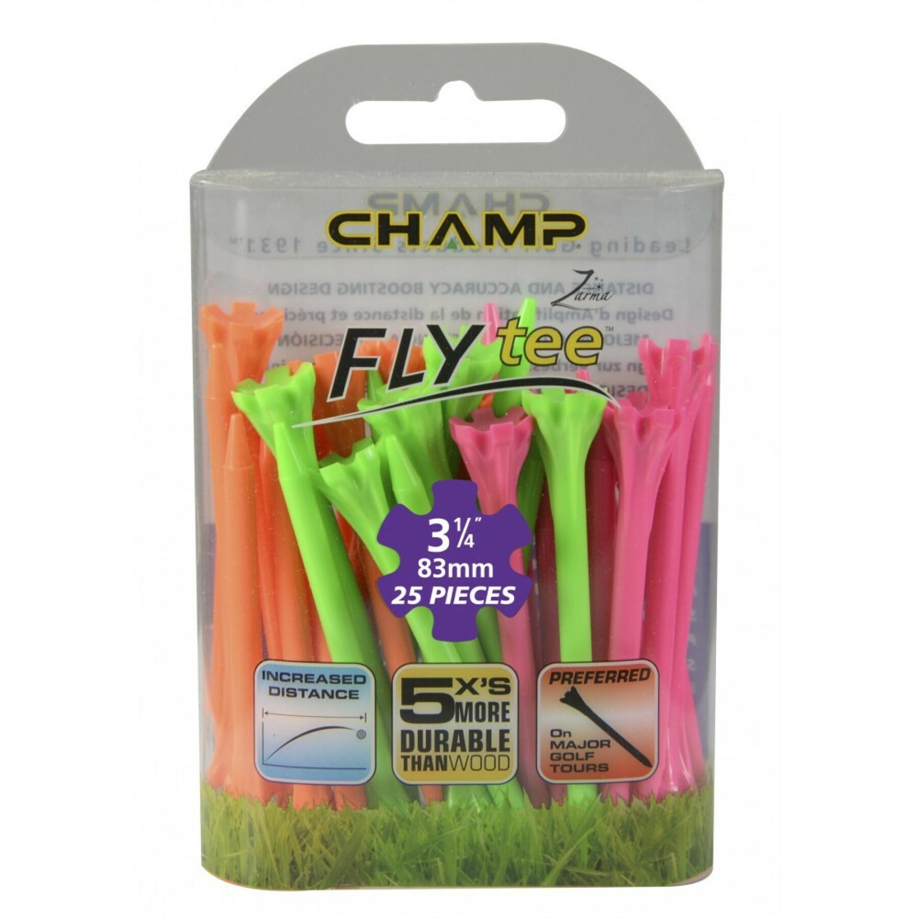 Beutel mit 25 Tees 80 mm Champ Fly