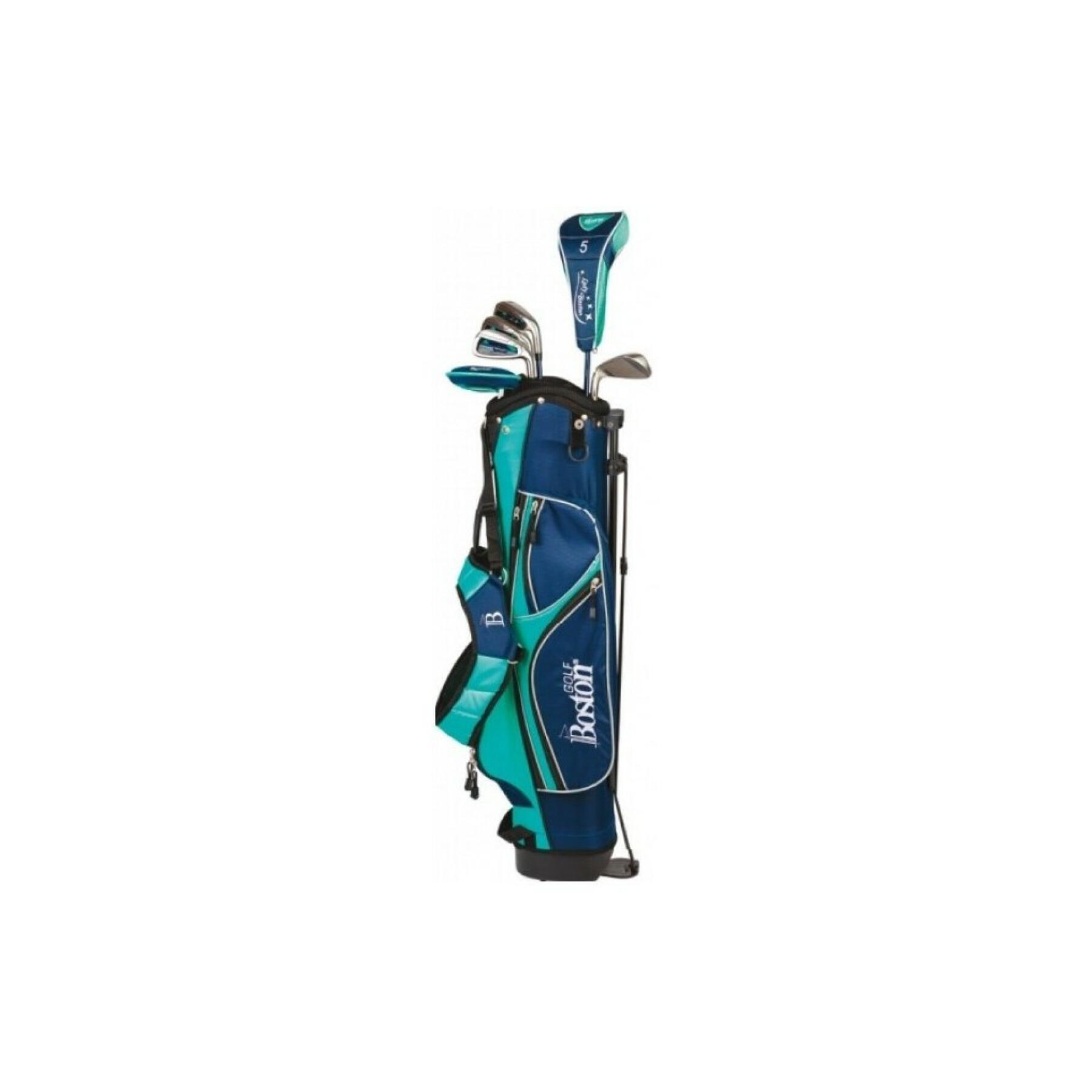 Kit (Bag + 6 Schläger) Linkshänderin Boston Golf kimba 6" 1/2 série