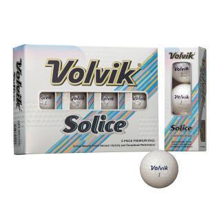 Set mit 12 Golfbällen Volvik Solice blanche