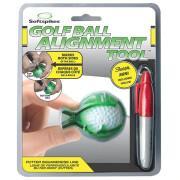 Golfball Softspikes alignment tool
